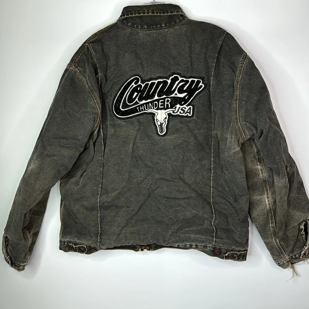 Vintage Dickies Country Thunder Jack Daniels Black Jacket XL Grunge